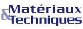 Logo of the journal Matériaux & Techniques